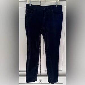 ANN TAYLOR BLACK VELVET 5 POCKET PANTS Curvy Size 10 Petite